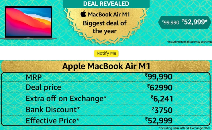 get macbook air at 52,999