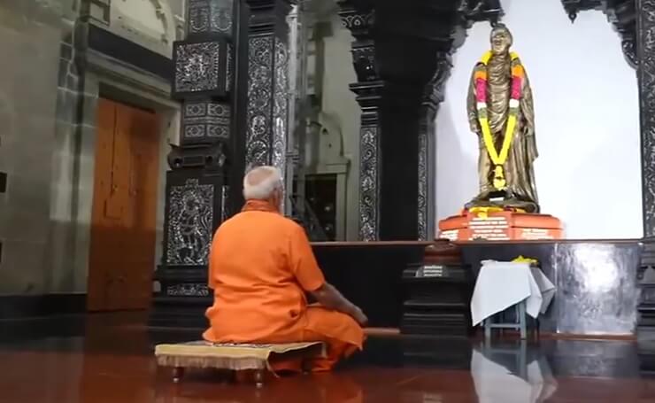 PM Modi meditates at Vivekananda Rock